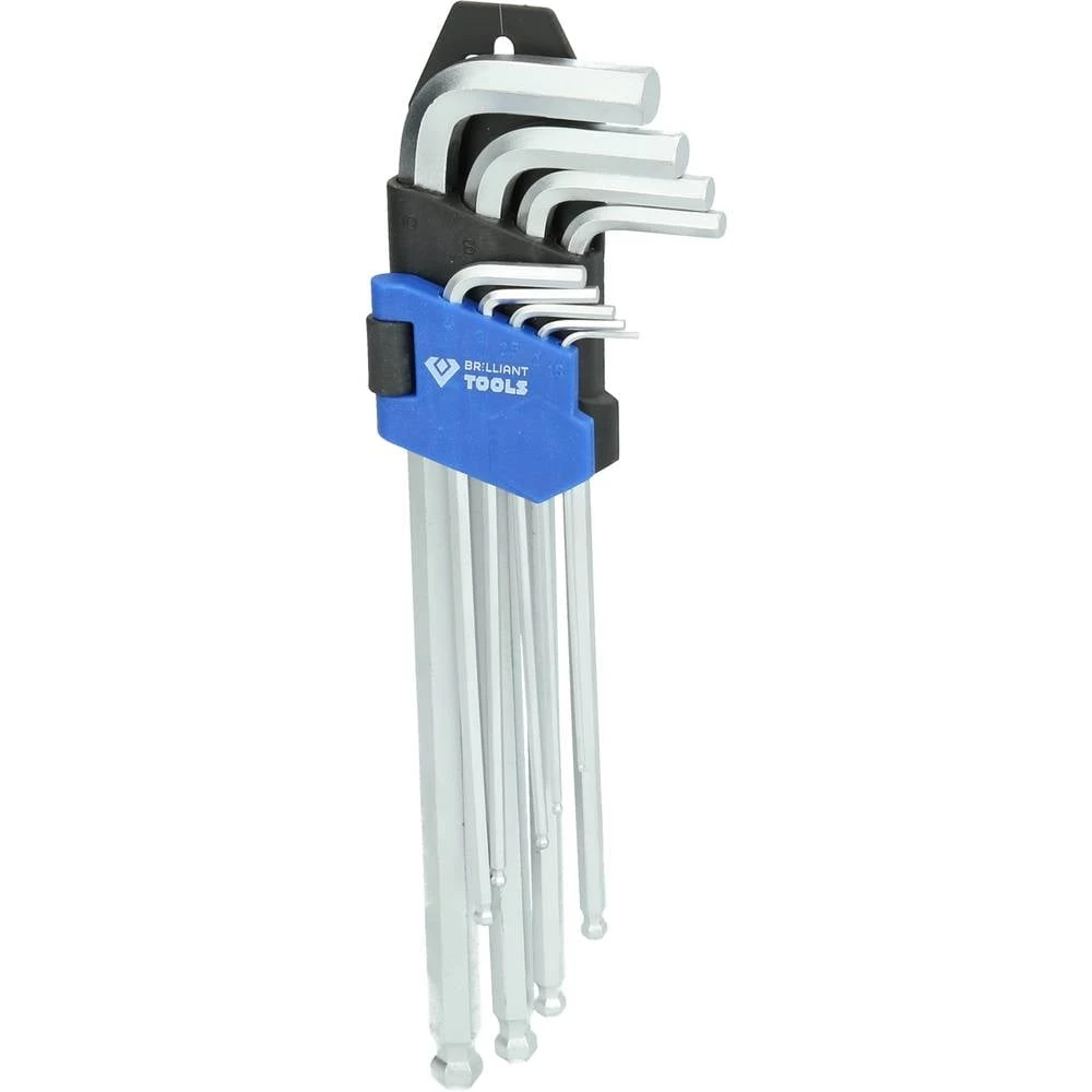 Brilliant Tools BT045019 komplet kutnih odvijača 1.5 mm, 2 mm, 2.5 mm, 3 mm, 4 mm, 5 mm, 6 mm, 8 mm, 10 mm 9-dijelni slika