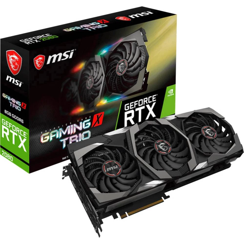 Grafička kartica MSI Gaming Nvidia GeForce RTX2080 Gaming X Trio 8 GB GDDR6-RAM PCIe x16 DisplayPort, HDMI&trade;, USB-C&trade; slika