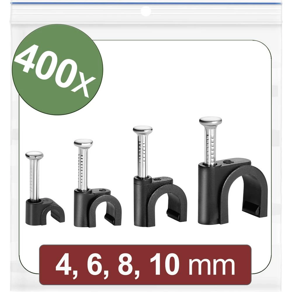 Quadrios 24CA436 kabelske obujmice  24CA436 Snop Ø, područje 2 do 10 mm   crna 400 St. slika