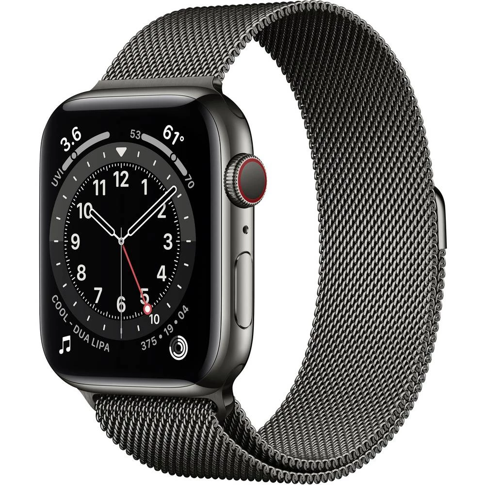 Apple Watch Series 6 GPS + Cellular 44 mm kutija od nehrđajućeg čelika grafitna narukvica milanaise grafitna slika