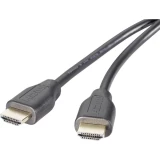 SpeaKa Professional HDMI priključni kabel 1.50 m SP-9001756 audio povratni kanal (arc), pozlaćeni kontakti crna [1x mušk