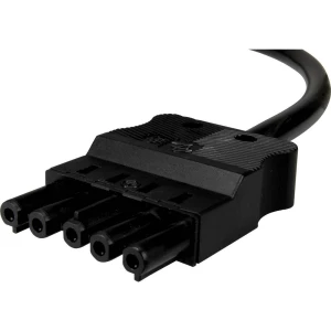 Adels-Contact 16626540 mrežni priključni kabel slobodan kraj - mrežni konektor Ukupan broj polova: 4 + PE crna 4.00 m 15 St. slika