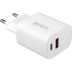 Lindy 73413 Punjač za mobilne uređaje Univerzalni bijeli AC brzo punjenje u zatvorenom prostoru LINDY 20W USB Typ A & C Charger 73413 USB punjač unutrašnje područje 2 x USB-A, USB-C®