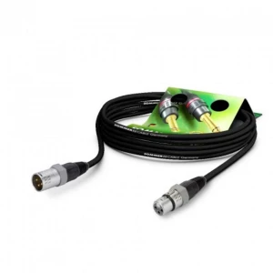 Hicon GA1B-0500-SW-GR XLR priključni kabel [1x XLR utičnica 3-polna - 1x XLR utikač 3-polni] 5.00 m crna slika