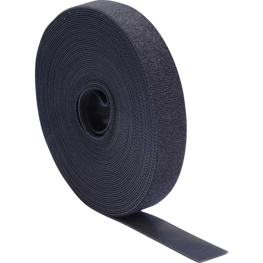 Quadrios 25CA509 prianjajuća traka za povezivanje grip i mekana vunena tkanina crna Roba na metre slika