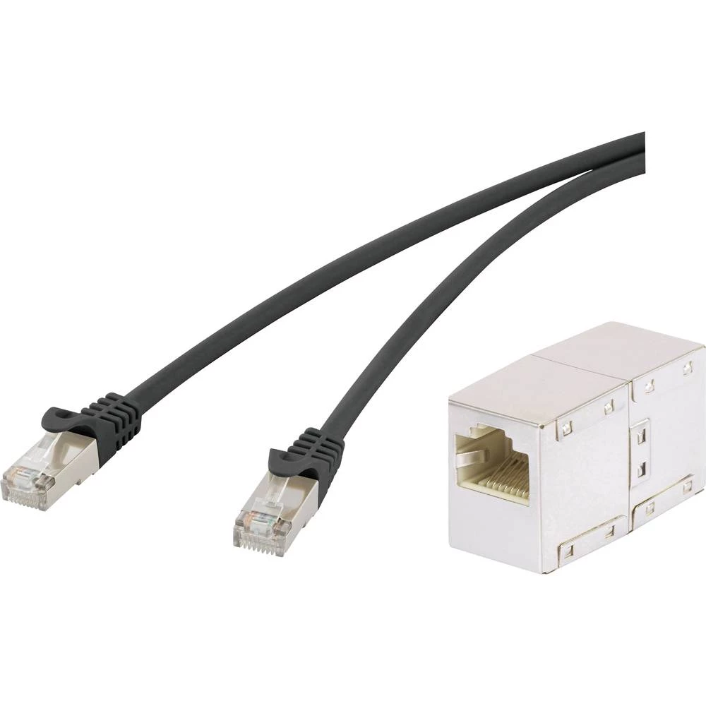 LAN (RJ45) Mreža Produžetak CAT 5e F/UTP 3.00 m Siva sa zaštitom za nosić Renkforce slika