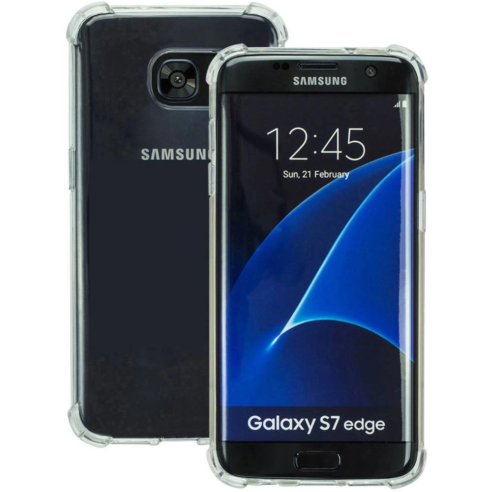 Perlecom Stražnji poklopac za mobilni telefon Pogodno za: Samsung Galaxy S7 Edge Prozirna slika