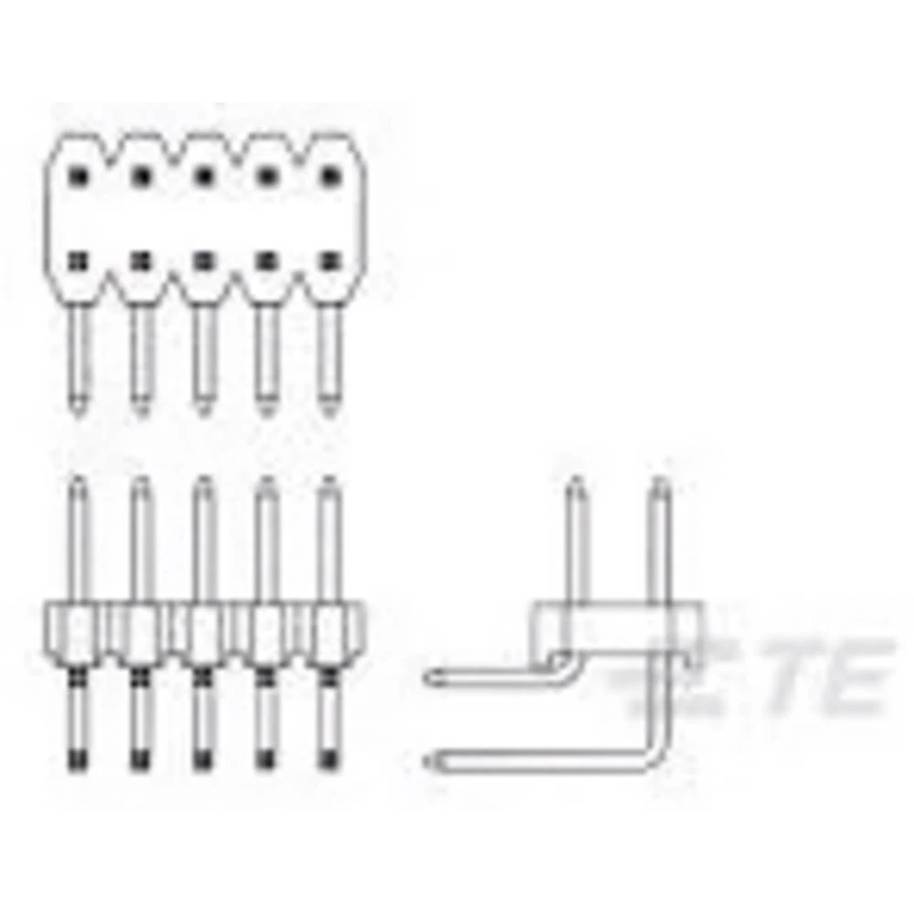 TE Connectivity ugradna standardna letva s muškim kontaktima 3-1775652-4 1 St. Tray slika