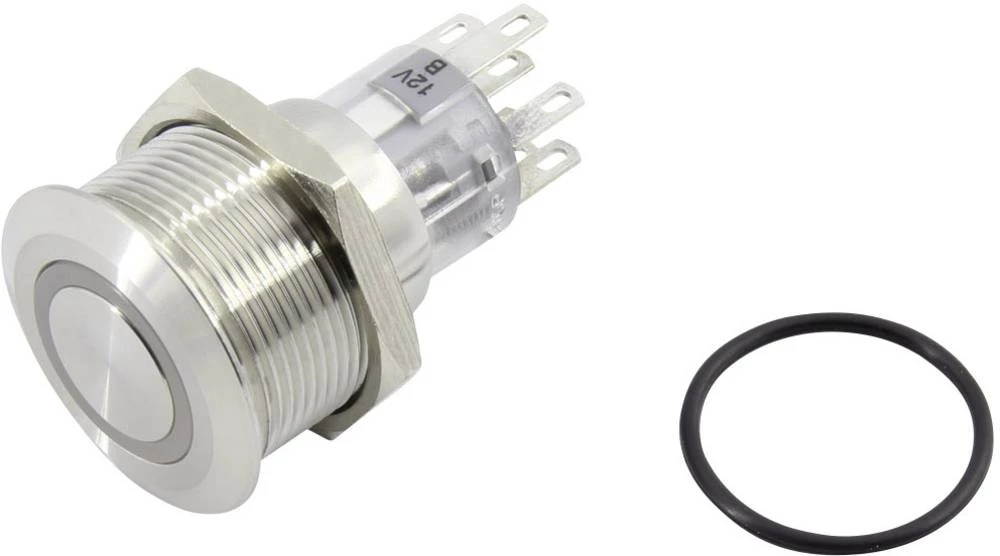 TRU COMPONENTS TC-GQ22-A-22E/R/12V/S203 tipkalo 250 V 5 A 2 x OFF/(ON) IP65 vraća se u izvorni položaj 1 ST slika