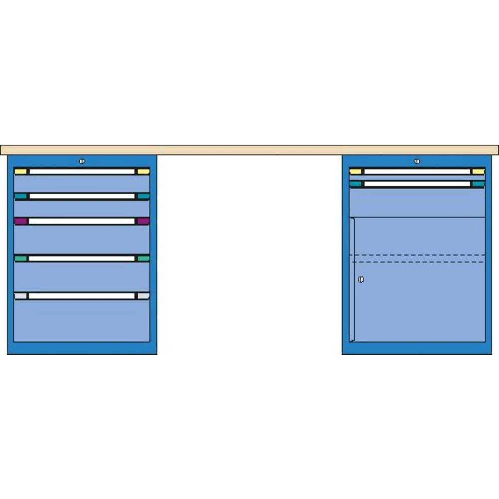 Thur-Metall 84602333_1618 radna tezga (Š x V x d) 2000 x 840 x 700 mm slika