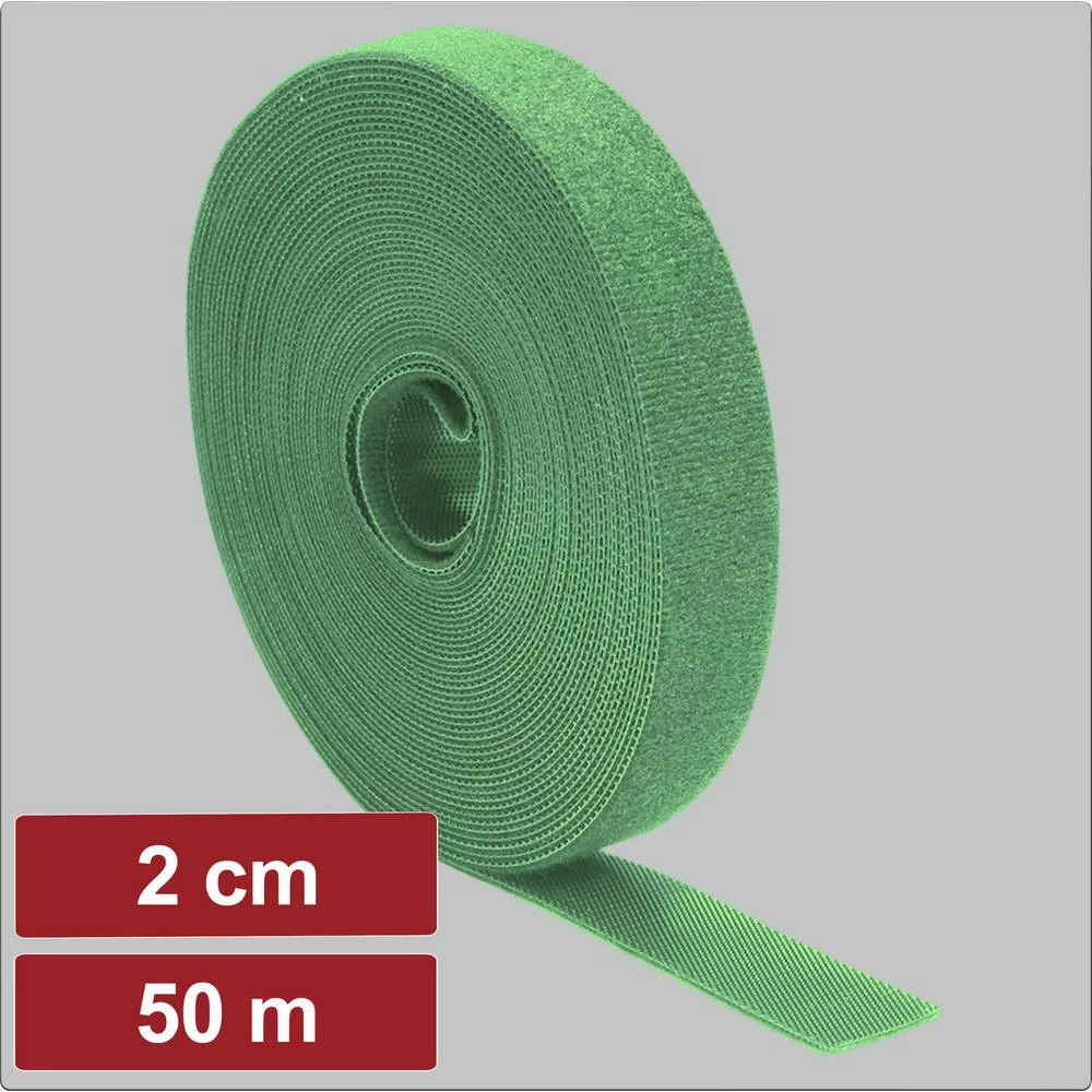 Electronic Garage EG25CA130 prianjajuća traka za povezivanje grip i mekana vunena tkanina (D x Š) 50 m x 2 cm zelena 50 slika
