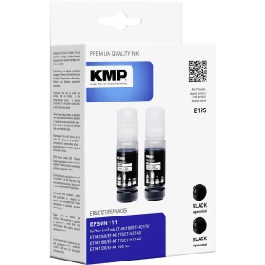 KMP tinta za punjenje zamijena Epson 111, 111 EcoTank, T03M1, C13T03M140 kompatibilan 2-dijelno pakiranje crn 1649,0001 slika