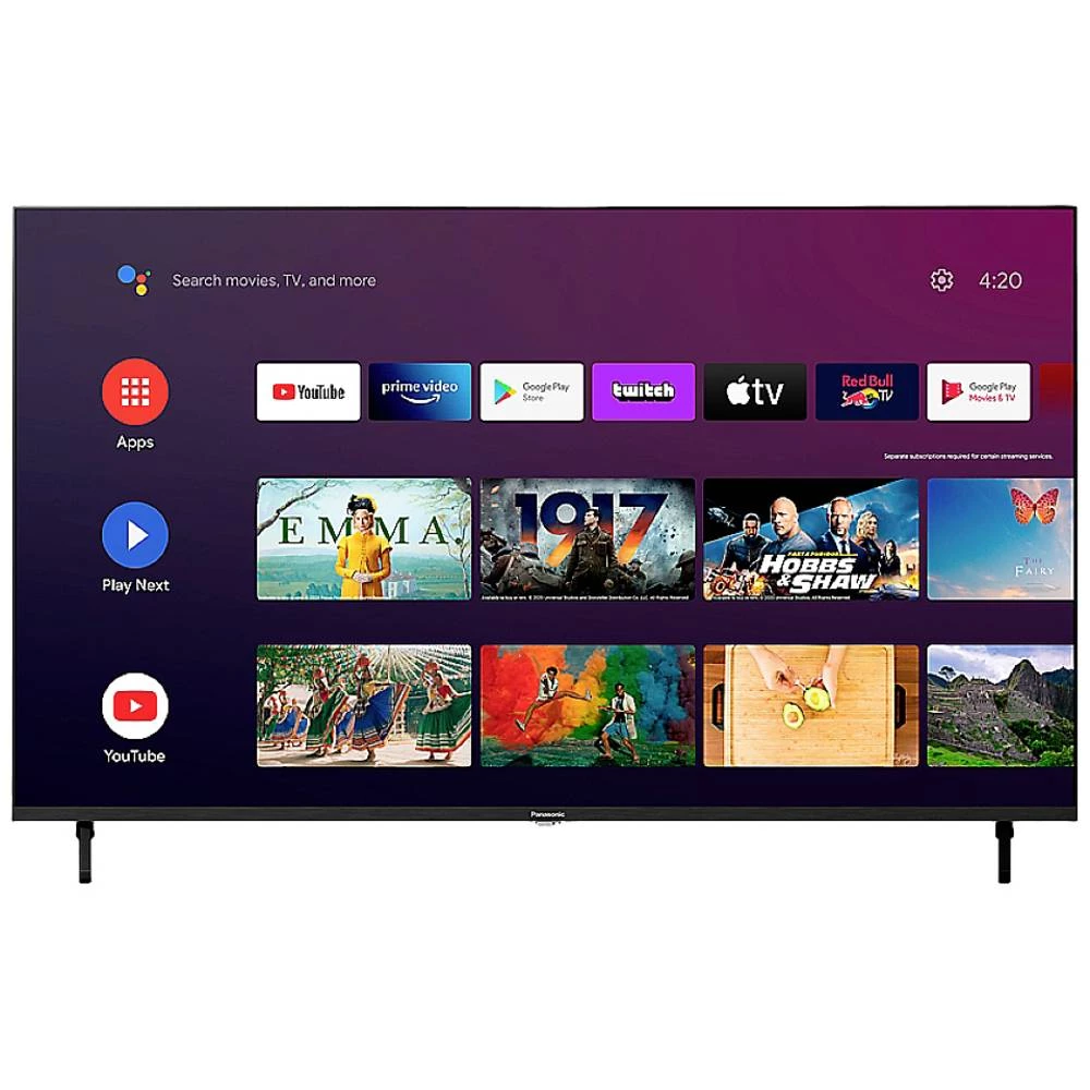 Panasonic TX-55LXW834 LED-TV 139 cm 55 palac Energetska učinkovitost 2021 G (A - G) Smart TV, UHD, WLAN, dvb-c, dvb-s2, DVB-T, DVB-T2 crna slika