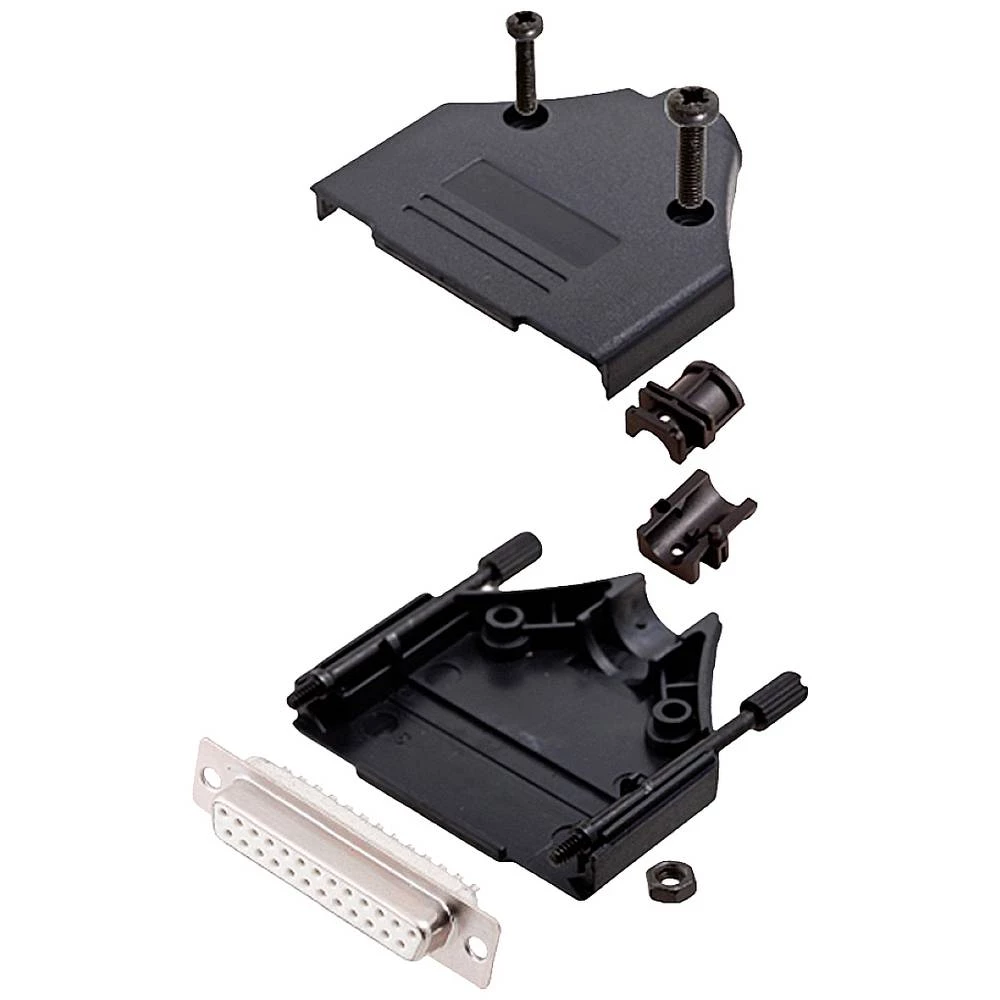 Višestruki ženski konektor D-SUB komplet 180 ° Broj polova: 25 Lemni kup encitech DTPK-P-25-DBS-W-K 1 ST slika