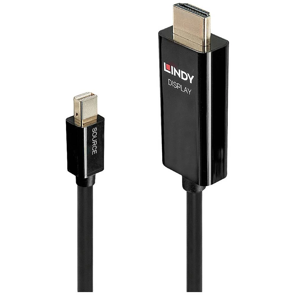 LINDY  priključni kabel Mini DisplayPort utikač, HDMI-A utikač 1 m crna 40911  DisplayPort kabel slika