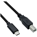 Roline USB kabel  USB-C® utikač, USB-B utikač 3.00 m crna sa zaštitom 11028337