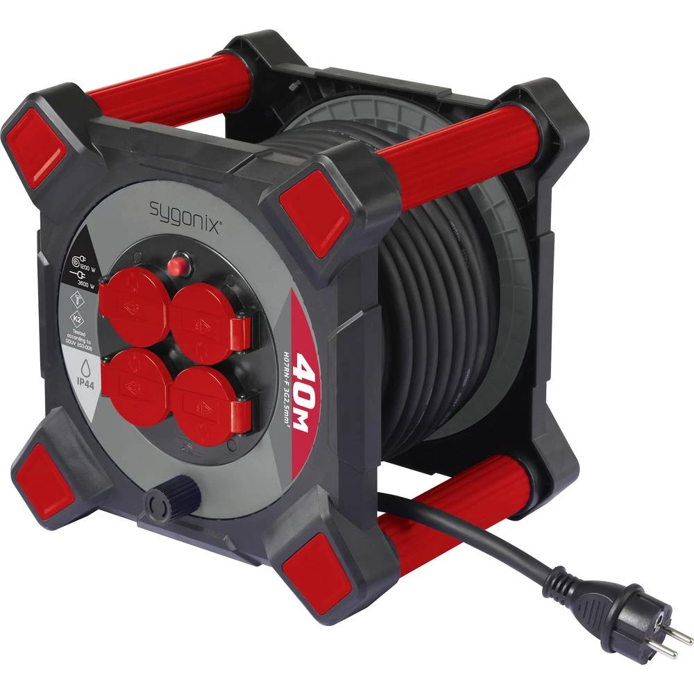 Sygonix SY-10236126 kabelski bubanj 40 m crna sigurnosni utikač slika