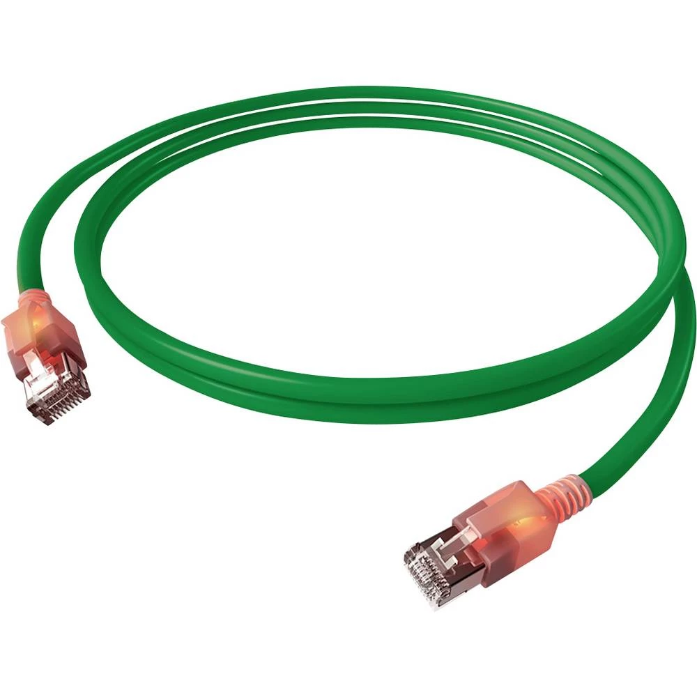 Easylan CS1OGADAD0030 RJ45 mrežni kabel, Patch kabel CAT 6a S/FTP 3 m zelena dvostruko zaštićen, bez halogena, vatrostal slika