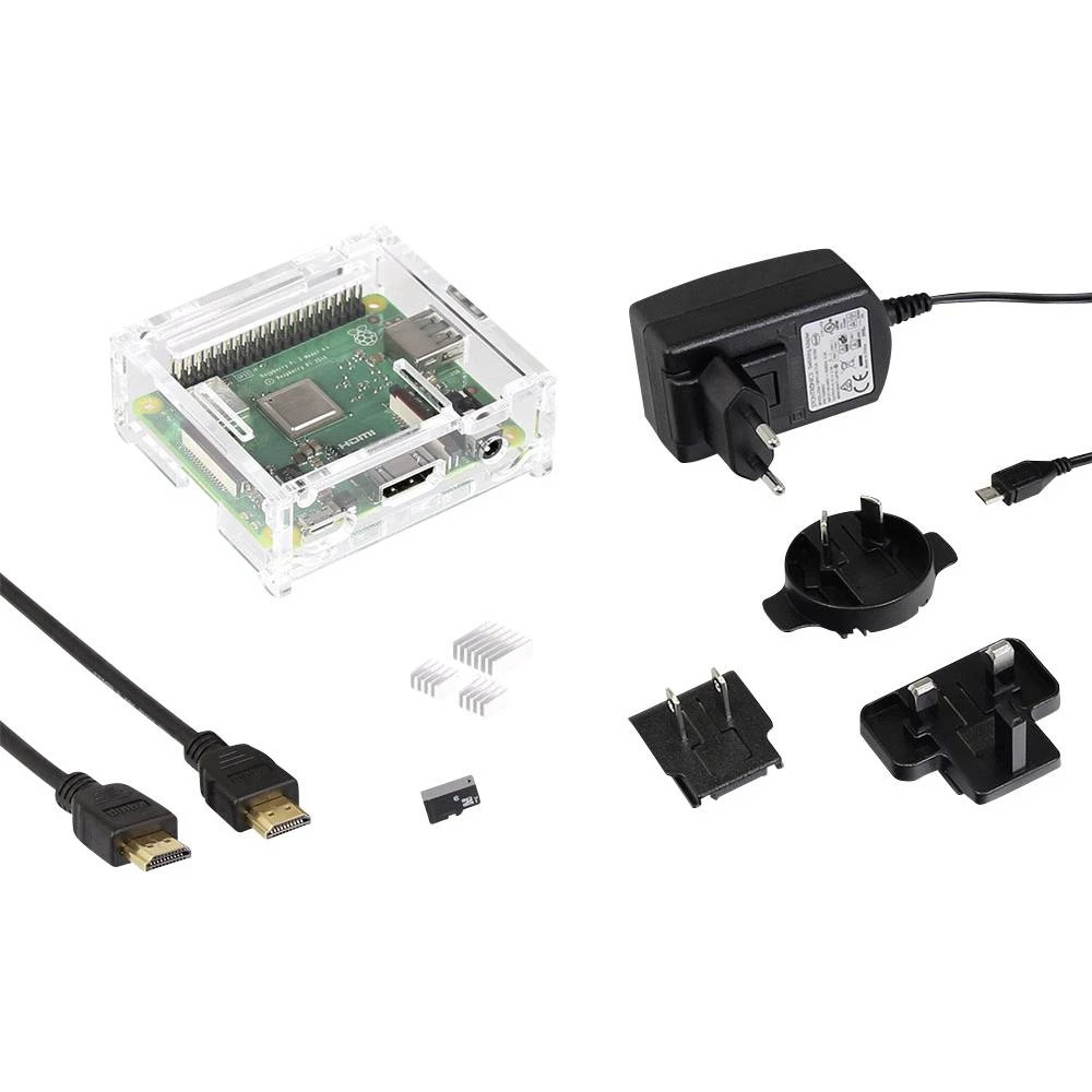 Raspberry Pi® 3 Model A + set startera 512 MB Noobs s operacijskim sustavom Noobs, uključujući kućište, uključujući napaja slika