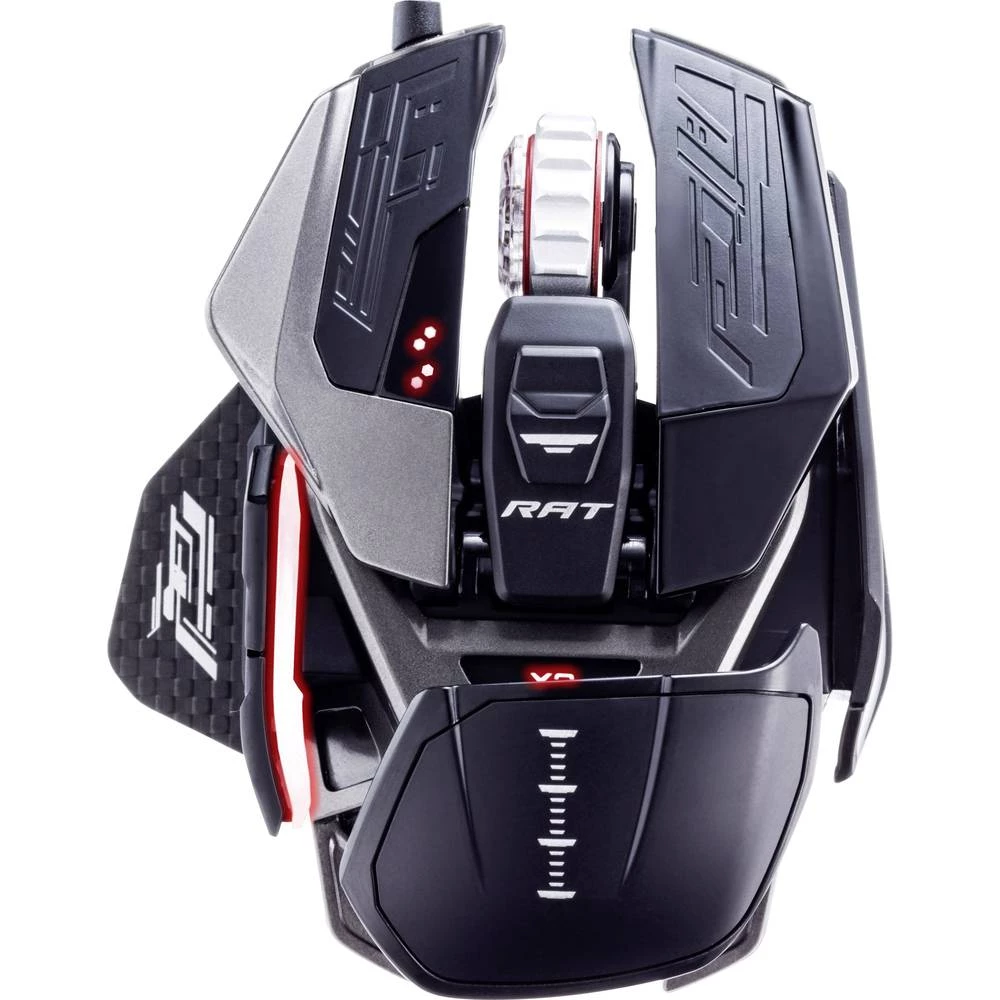 MadCatz R.A.T. X3 USB gaming miš Optički Osvjetljen, Ergonomski, Oslonac za ruku, Integrirana profilna memorija Crna slika