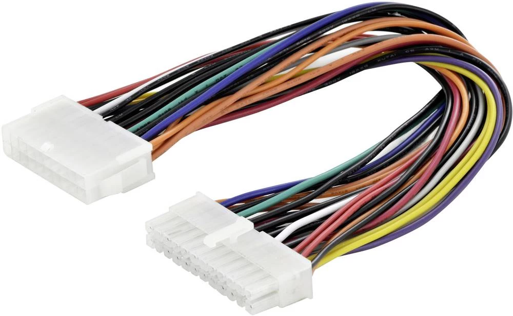 Struja, Računalo Kabel [1x 24-polni električni muški konektor ATX - 1x 20-polni električni ženski konektor ATX] 0.3 m Šarena Dig slika