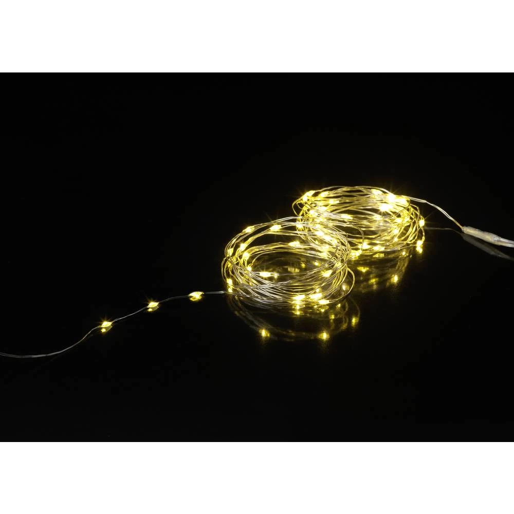 Sygonix    SY-4723732    mini svjetlosni lanac                strujni pogon    Broj žarulja 50        toplo bijela    Osvjetljena duljina: 9.9 m slika