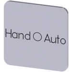 Siemens 3SU1900-0AF81-0DD0 ploča za natpise kvadratan (Š x V) 22 mm x 22 mm hand/0/auto srebrna, crna 10 St.