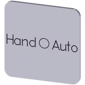 Siemens 3SU1900-0AF81-0DD0 ploča za natpise kvadratan (Š x V) 22 mm x 22 mm hand/0/auto srebrna, crna 10 St. slika