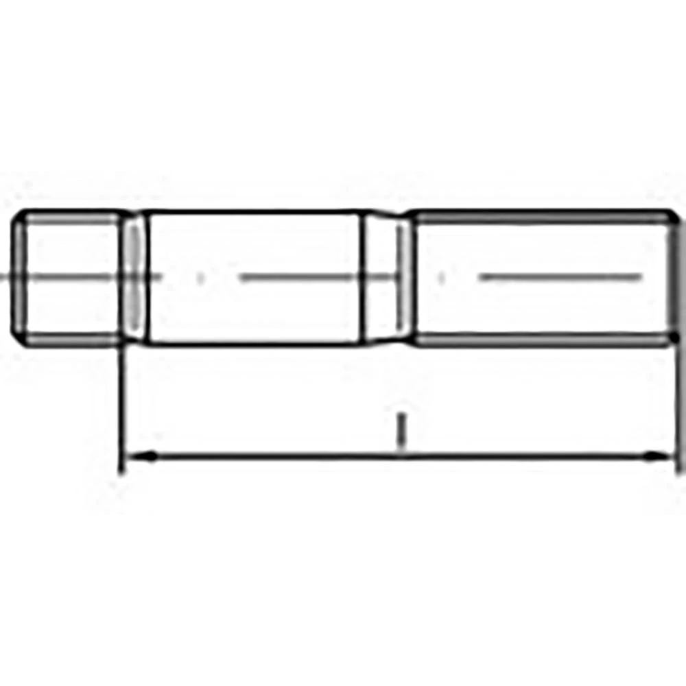 TOOLCRAFT  TO-6861318 igličasti vijci M10 75 mm  DIN 938   nehrđajući čelik V4A A4 25 St. slika