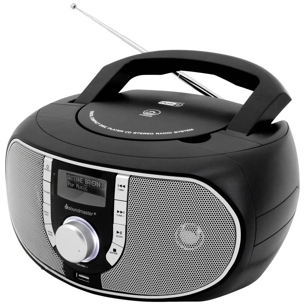 soundmaster SCD1700SW CD radio DAB+ (1012), ukw AUX, CD, DAB+, UKW, USB   crna slika