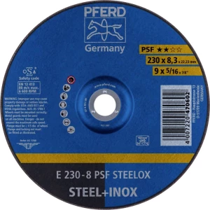 PFERD 62023831 E 230-8 PSF STEELOX ploča za grubu obradu s glavom  230 mm 22.23 mm 10 St. slika