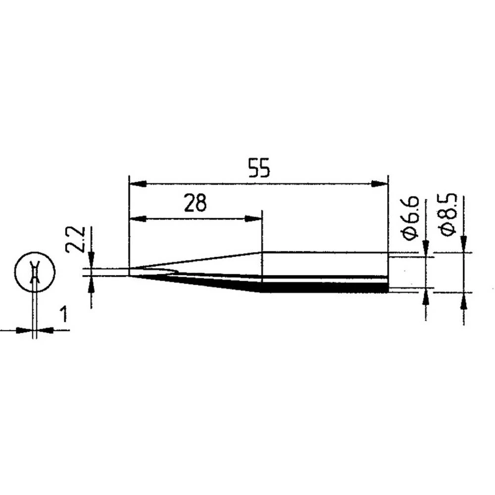 Ersa 0842KD Lemni vrh Dljetast oblik, ERSADUR Content 10 ST slika