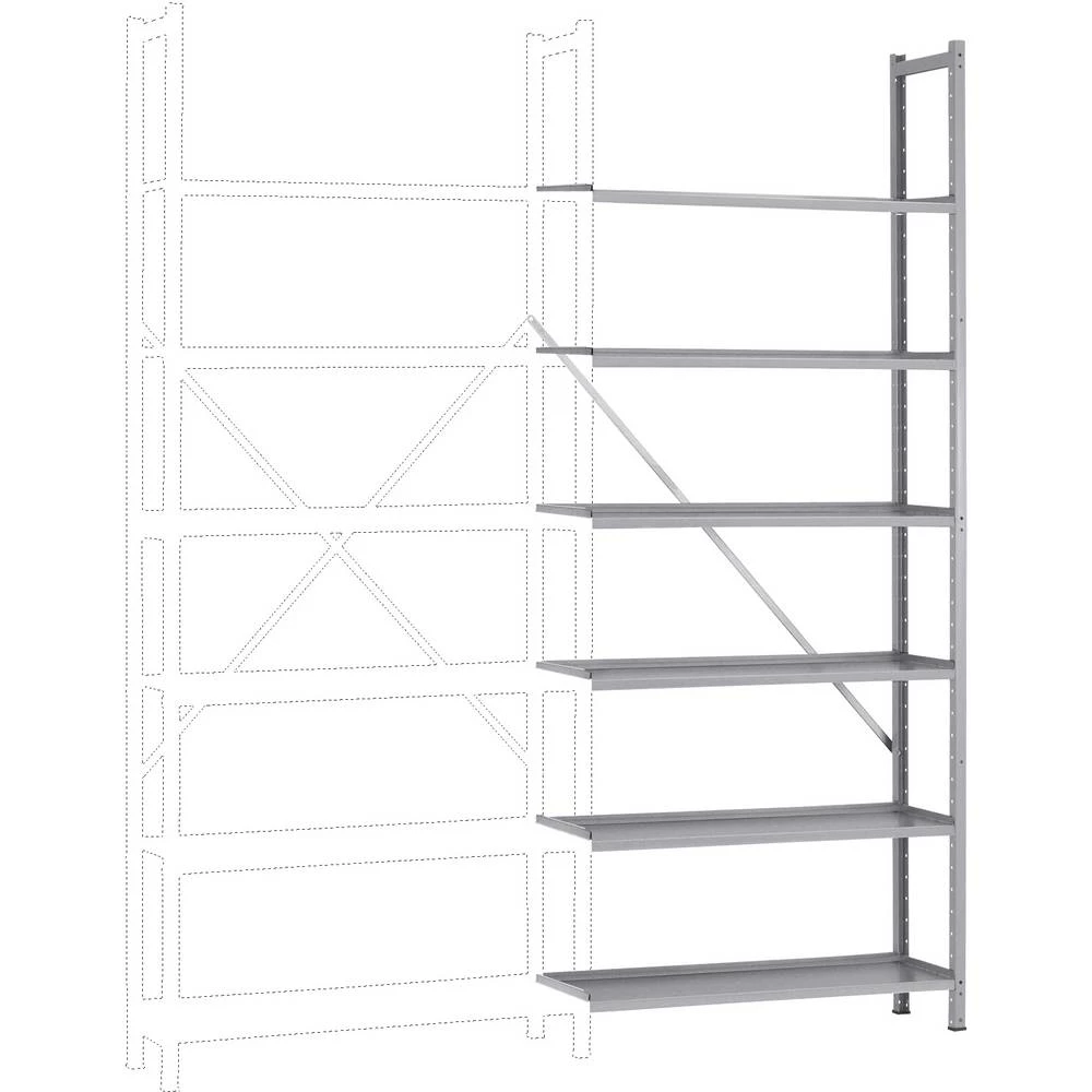 Dodatni modul regalne police (Š x V x d) 1250 x 2500 x 800 mm Čelični pod Manuflex RA3162.9006 slika