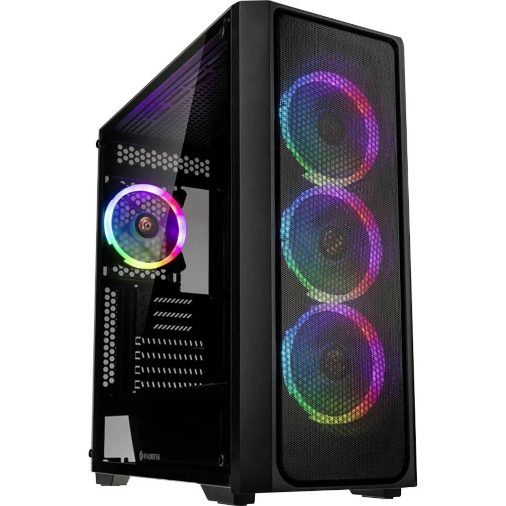 Raijintek 0R20B00197 midi-tower kućište za igraće računalo, kućište crna slika