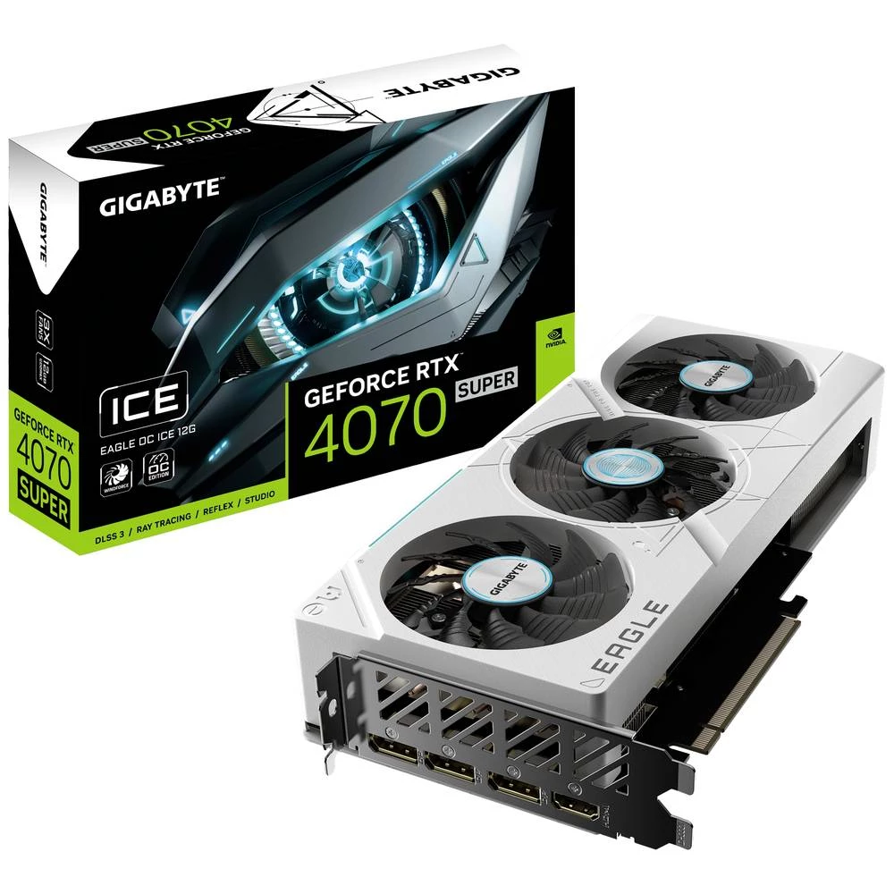 Gigabyte grafička kartica Nvidia GeForce RTX 4070 Super EAGLE OC ICE 12 GB GDDR6X-RAM PCIe x16 DisplayPort, HDMI™ navi slika