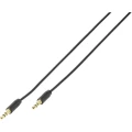 Utičnica Audio Priključni kabel [1x 3,5 mm banana utikač - 1x 3,5 mm banana utikač] 0.5 m Crna Vivanco slika