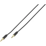 Utičnica Audio Priključni kabel [1x 3,5 mm banana utikač - 1x 3,5 mm banana utikač] 0.5 m Crna Vivanco