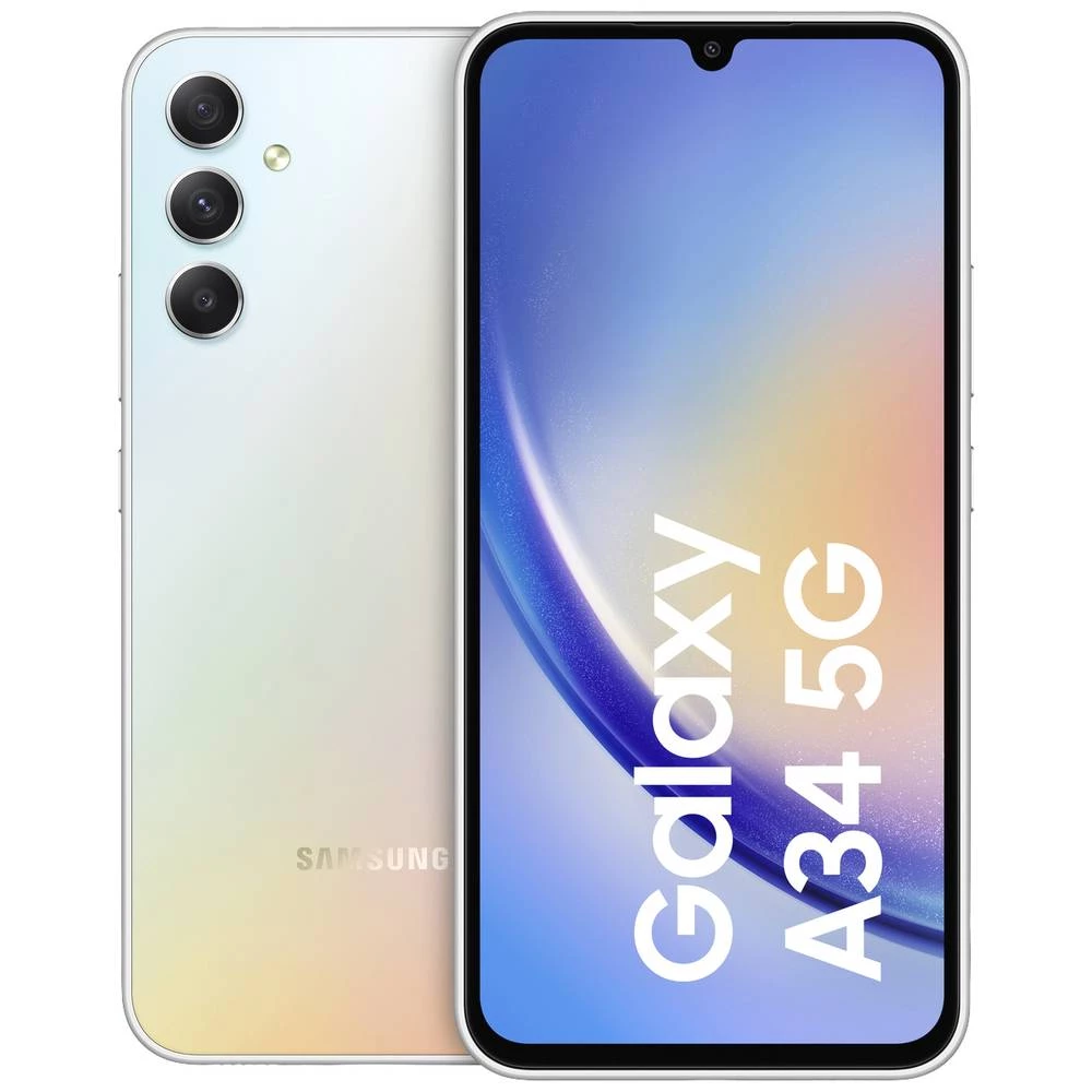 Samsung A346B Galaxy A34 5G pametni telefon, 256 GB pohrane + 8 GB RAM-a, sjajno srebrni Samsung Galaxy A34 5G pametni telefon 256 GB 16.8 cm (6.6 palac) srebrna  Hybrid-Slot slika