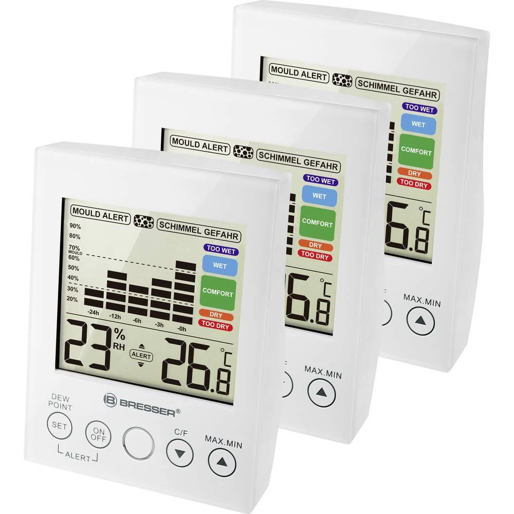 Bresser Optik MA 3er higrometar bijela slika