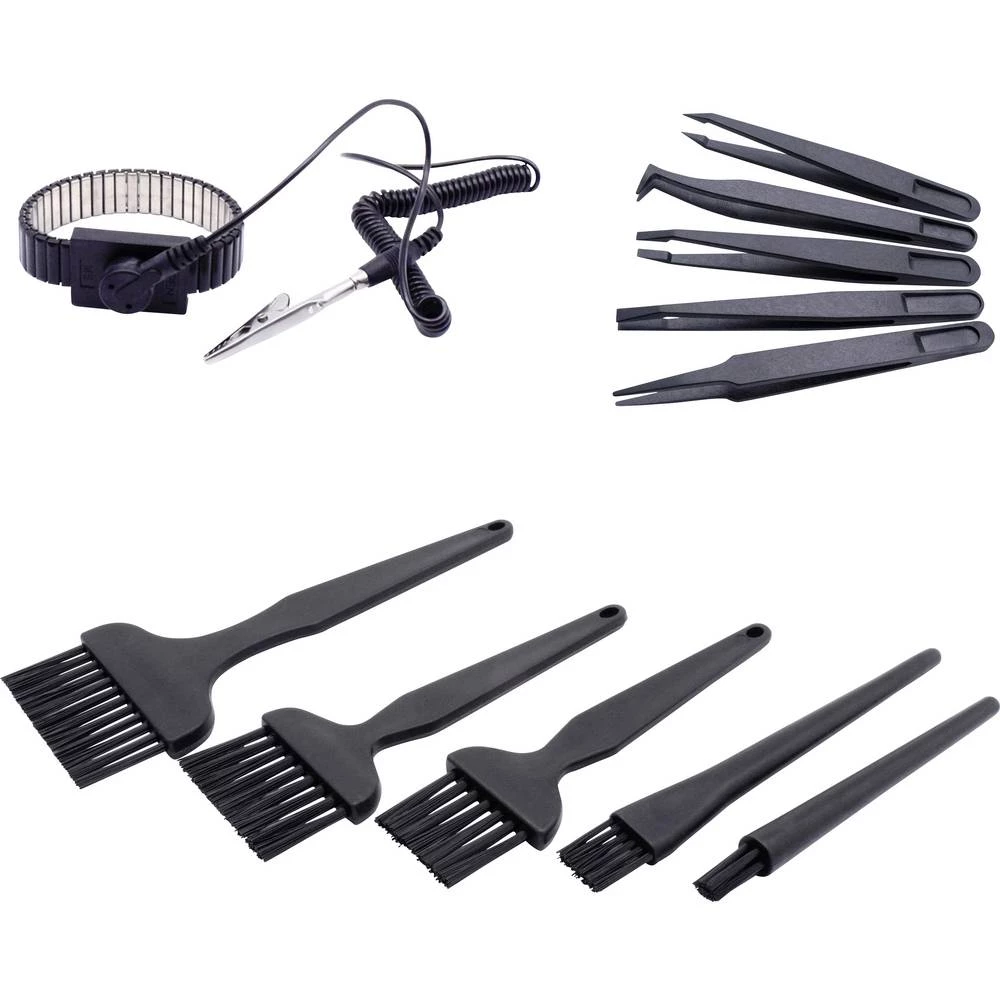 Quadrios ESD ručni remen crna pritisni gumb 10 mm slika