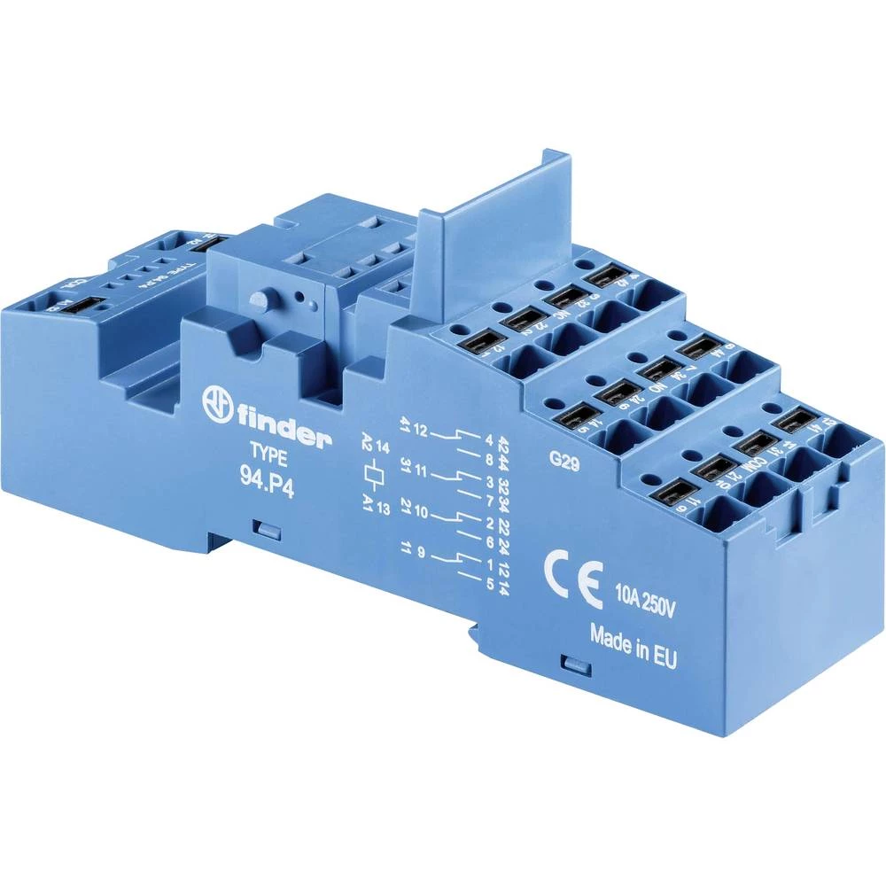 Finder 94.P4 Podnožje releja 10 ST Pogodno za seriju: Finder serija 55, Finder serija 86, Finder serija 094 Finder 55.32, Finder slika