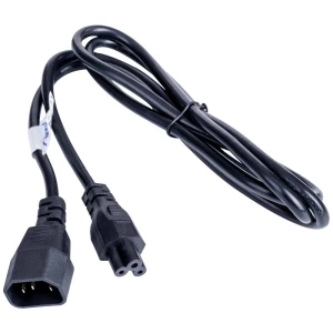 Akyga struja priključni kabel [1x ženski konektor c5 - 1x muški konektor IEC, c14] 1.50 m crna slika