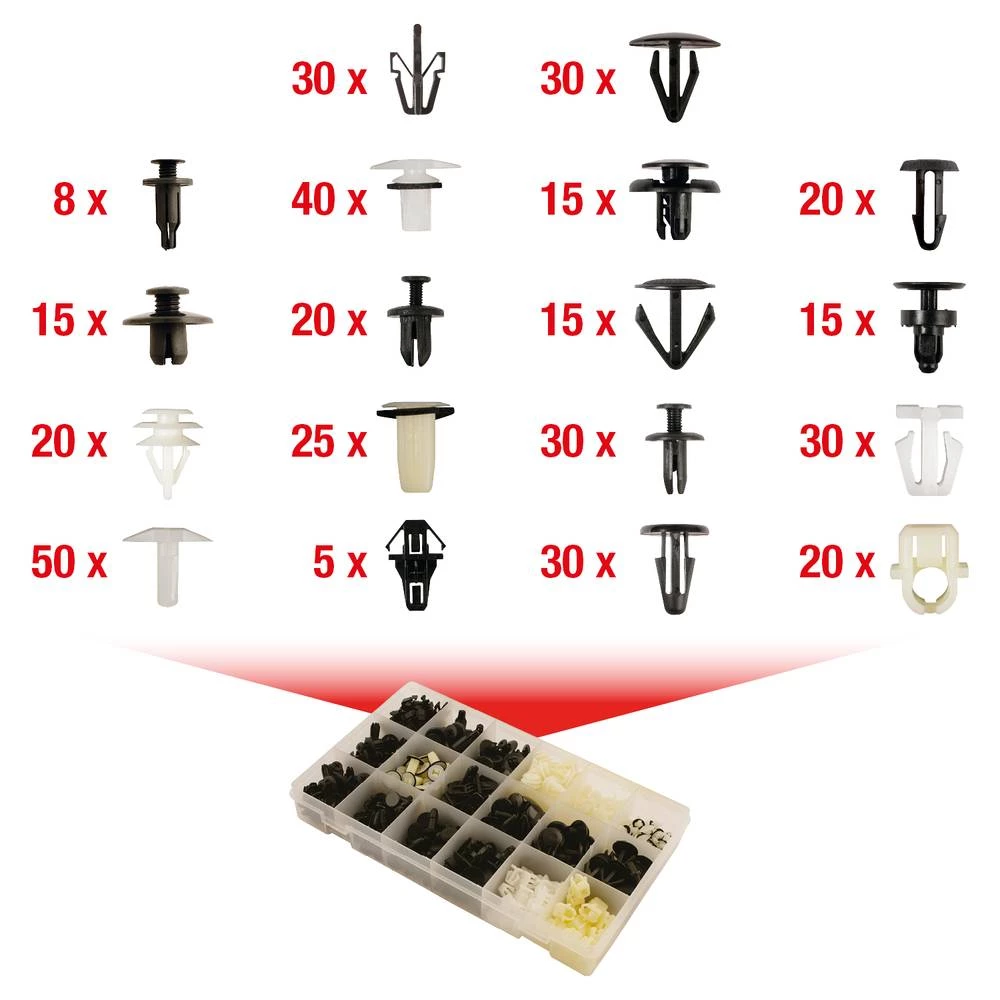 KS Tools 420.0350 Set kopči za Hondu, 418 kom slika
