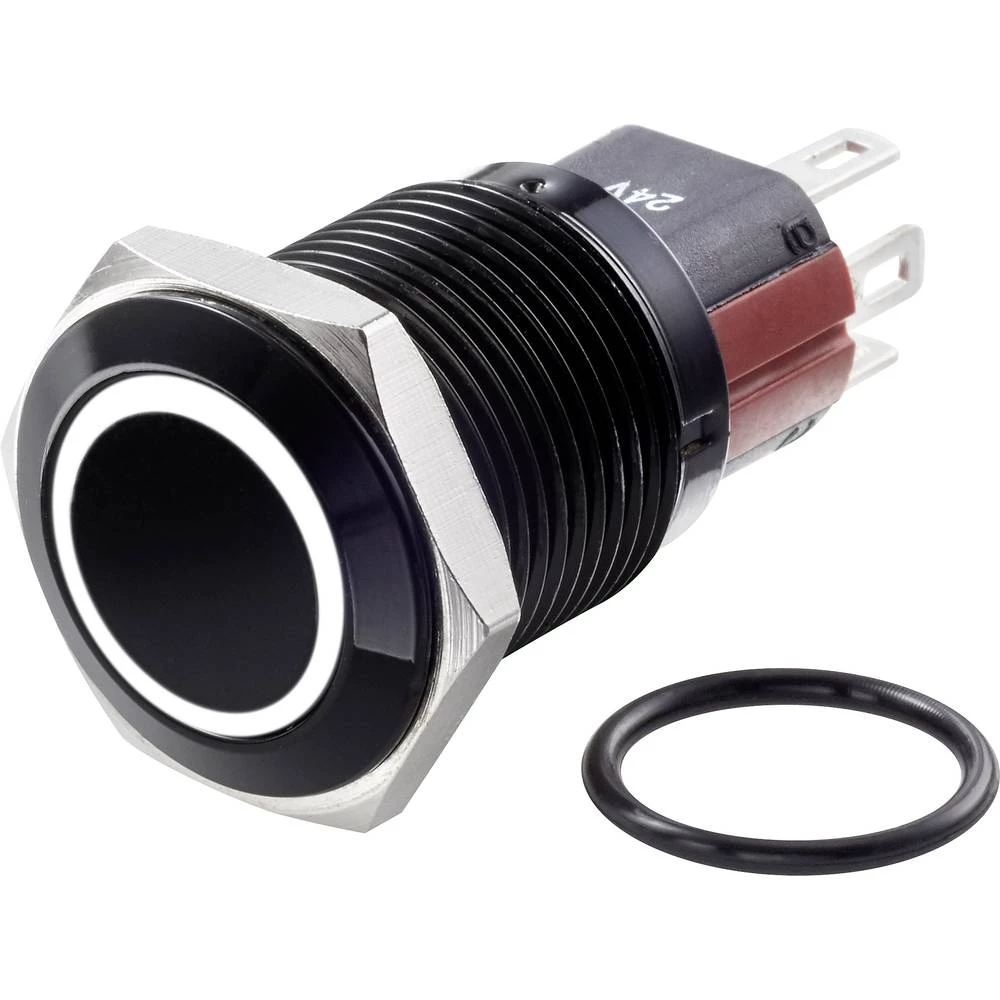 TRU COMPONENTS TC-GQ16-KF-11ZE/J/W/12V/A Tlačni prekidač sa zaštitom od vandalizma 48 V/DC 2 A 1 x OFF/ON IP65 zadržava položaj slika