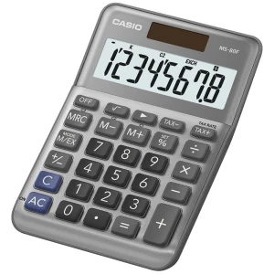 Casio MS-80F stolni kalkulator siva Zaslon (broj mjesta): 8 baterijski pogon, solarno napajanje (Š x V x D) 101 x 148.5 x 27.6 mm slika