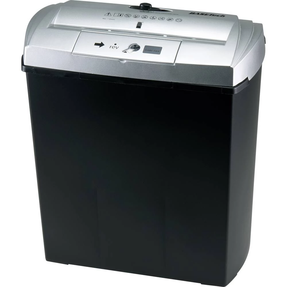 Basetech BT-PPS-100 uništavač dokumenata uništavanje CD-a, prugast 7 mm Broj stranica (maks.): 7 Uništava također cd, slika