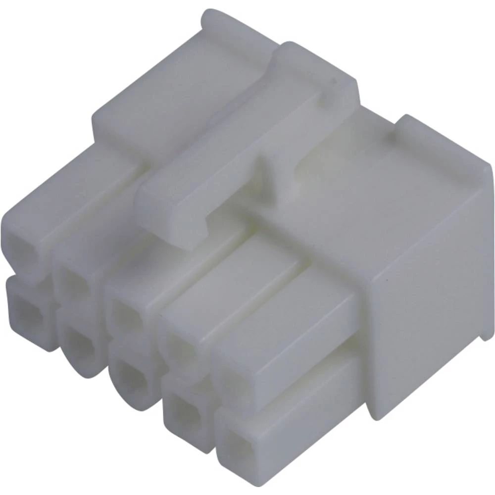 Molex 39012100 Mini-Fit Jr. Receptacle Housing, Dual Row, 10 Circuits, UL 94V-2, Natural slika
