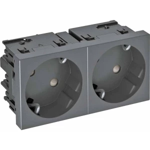 OBO Bettermann 6120491 umetak uređaja 2-dijelna utičnica (Š x V x D) 90 x 45 x 40 mm 1 St. siva slika