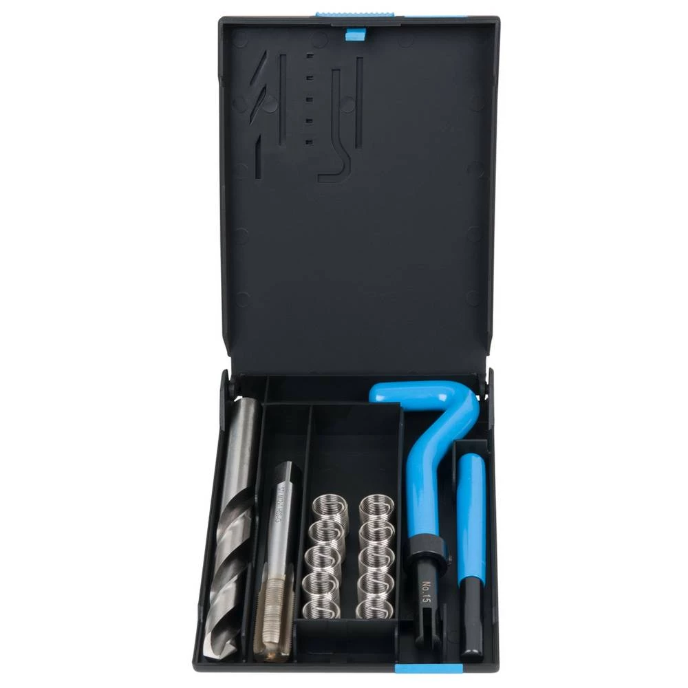 KS Tools 150.6100 Set za popravak navoja od nehrđajućeg čelika M12x1x17mm, 14 kom slika