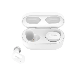 Belkin SoundForm Play   In Ear Headset Bluetooth®  bijela  slušalice s mikrofonom, kutija za punjenje, otporne na znojen slika
